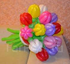 Цветок тюльпан из воздушных шаров