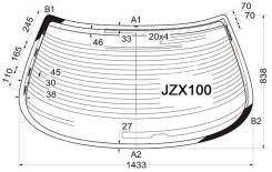 Стекло заднее. Toyota Cresta, GX105, JZX105, JZX100, JZX101, GX100, LX100 Двигатели: 1JZGTE, 1GFE, 2JZGE, 2LTE, 1JZGE