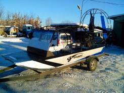 Продам Аэролодка (аэроглиссер, аэробот, airboat, аэросани). Год: 2015 год, длина 4,60 м., двигатель стационарный, 90,00 л.с., бензин
