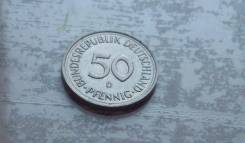 ФРГ. 50 пфеннигов 1990 г. D.