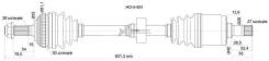 Привод в сборе FR RH HONDA CR-V RD1 96-99 SAT / HO-5-951