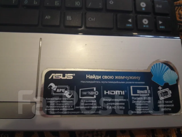 Asus Eee PC 1215B. 12", 1,7����, ��� 2048 ��, ���� 500���, WiFi: 1, Bluetooth: 1, ����������� �� 2��. ����