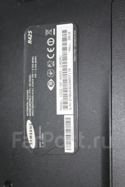 Samsung R425. 14", 2 200����, ��� 2048 ��, ���� 160���, WiFi: 1, Bluetooth: 1, ����������� �� 1��. ����