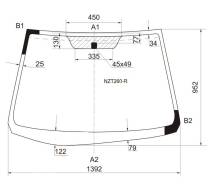 Стекло лобовое. Toyota Allion, ZRT265, NZT260, ZRT260 Toyota Premio, NZT260, ZRT260, ZRT265 Двигатели: 1NZFE, 2ZRFAE, 2ZRFE