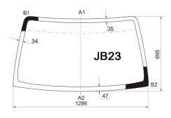 Стекло лобовое. Suzuki Jimny, JB23W, JB33W, JB43W