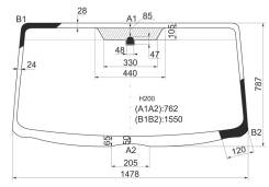 Стекло лобовое. Toyota Hiace, TRH203, TRH201, LH200, KDH203, LH202, KDH202, KDH201, KDH200 Toyota Regius Ace, KDH206, KDH205, KDH200, TRH200, KDH201 Д...