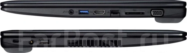 Asus X501U. 15.6", 1����, ��� 2048 ��, ���� 320���, WiFi: 1, Bluetooth: 1, ����������� �� 3��. ����