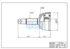 Шрус подвески. Toyota: Corolla, Yaris, WiLL Cypha, Corolla Rumion, Yaris / Echo, Succeed, Echo Verso, Vitz, Porte, Soluna Vios, Auris, Corolla Fielder...