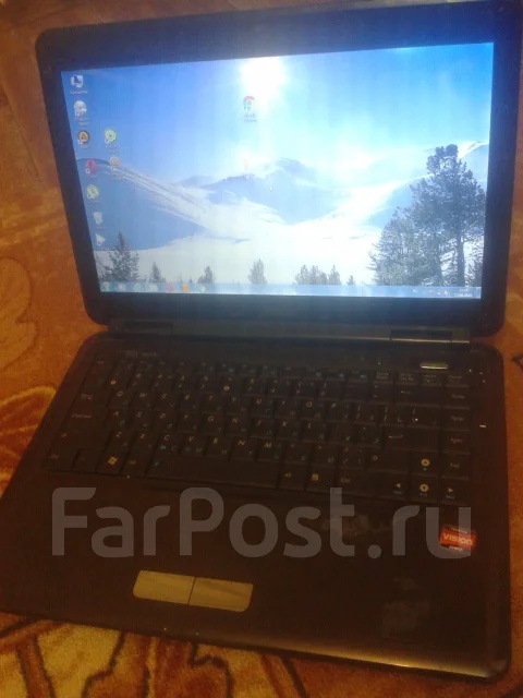 Asus K40AB. 14", 2,1����, ��� 2048 ��, ���� 250���, WiFi: 1, ����������� �� 1��. ����