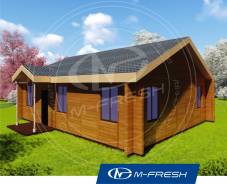 M-fresh Optimist-зеркальный (Проект деревянного дома). 100-200 кв. м., 1 этаж, 4 комнаты, дерево