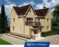 M-fresh Ideal-зеркальный (Дом с фронтонами понравится Вам! ). 200-300 кв. м., 2 этажа, 4 комнаты, бетон