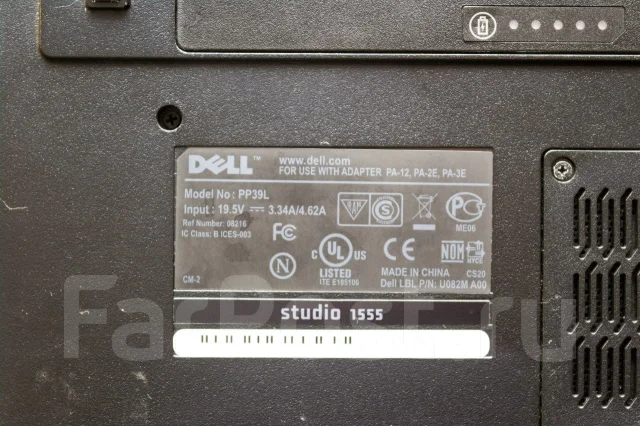 Dell Studio 1555. 15.6", 2����, ��� 3072 ��, ���� 250���, WiFi: 1, Bluetooth: 1, ����������� �� 1��. ����