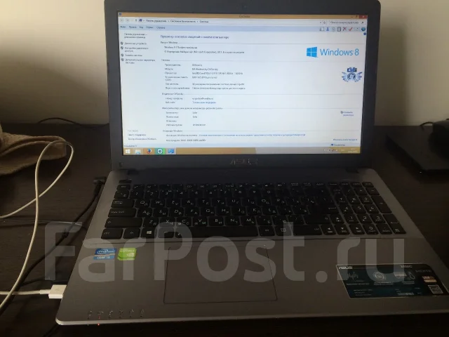 Asus X550CC. 1,8����, ��� 6 ��, ���� 128���, WiFi: 1, Bluetooth: 1 ����