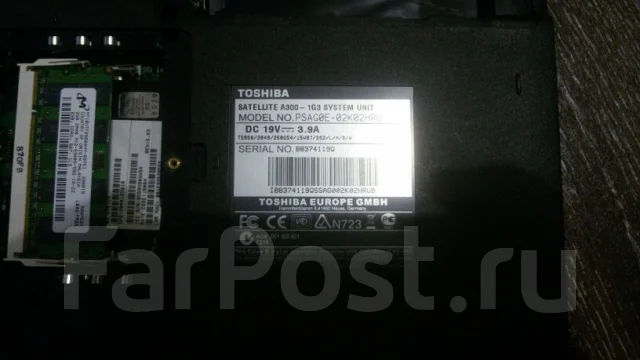 Toshiba. 15", 1����, ��� 2048 ��, WiFi: 1, ����������� �� 1��. ����