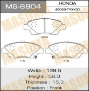 ������� ��������� Masuma MS-8904 45022-TF0-G01, 45022-TF0-Y00, 45022-TM8-G00 ����