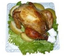 Курица фаршированная яблоками (Праздничное меню)