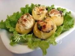 Картофель фаршированный грибами (3-4 шт.) (Праздничное меню)