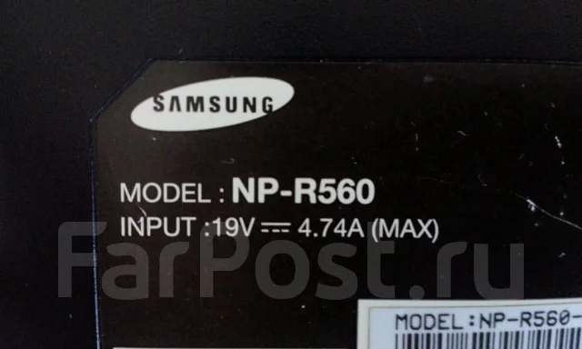 Samsung R560. 15.4", 2,3����, ��� 4 ��, ���� 350���, WiFi: 1, Bluetooth: 1 ����