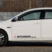 Наклейка Mitsubishi на двери 2шт. Бесплатная отправка по РФ