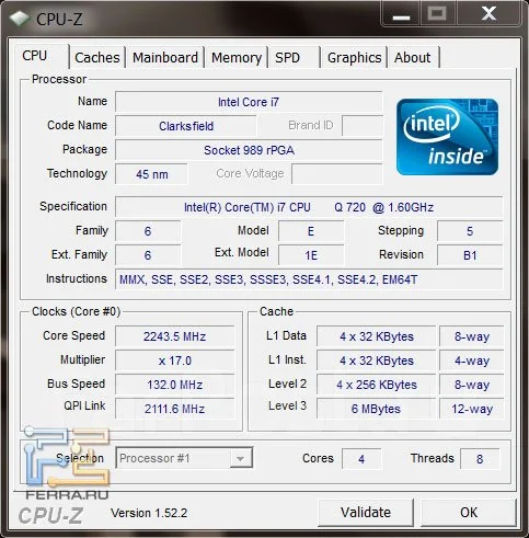 Intel Core i7-720QM ����