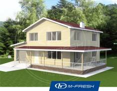 M-fresh Bali-зеркальный (Проект дома с гаражом). 200-300 кв. м., 2 этажа, 4 комнаты, каркас
