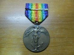 Медаль "Победы в Первой Мировой Войне" Бельгия(Редкая) 1919г.