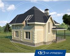 M-fresh Simple-зеркальный (Проект в электронном виде дешевле на 10%). 100-200 кв. м., 1 этаж, 4 комнаты, бетон