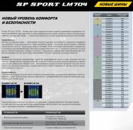 Dunlop SP Sport LM704. Летние, 2016 год, без износа, 4 шт