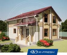 M-fresh Jasmin (Готовый проект небольшого дома для Вас! ). 100-200 кв. м., 2 этажа, 4 комнаты, бетон