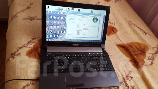 Asus N53TA. 15.6", 1,4����, ��� 4 ��, ���� 750���, WiFi: 1, Bluetooth: 1, ����������� �� 3��. ����