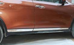 Молдинг боковых дверей Nissan X-Trail T32 2014-2015 (метал) хром. Под заказ