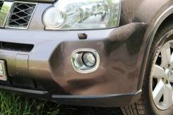 Накладки на передний бампер под туманки X-Trail 10-13. Nissan X-Trail. Под заказ