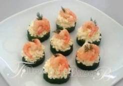 Канапе с креветкой и сливочным сыром (7 шт.) (Праздничное меню)