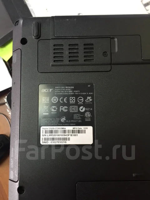 Acer Aspire 5742. 15.6", 2 533����, ��� 4 ��, ���� 320���, WiFi: 1, Bluetooth: 1, ����������� �� 1��. ����