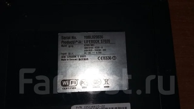 Fujitsu LifeBook. 14.1", ��� 2048 ��, ���� 80���, WiFi: 1, ����������� �� 1��. ����