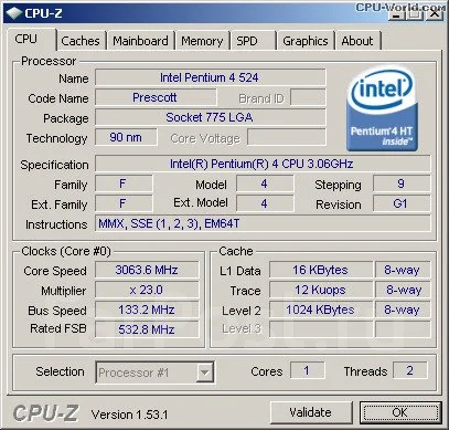 Intel Pentium 4 524 ����