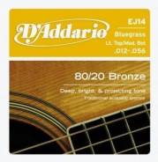 D'Addario EJ14 Бронза Bluegrass 12-56 Струны для акустической гитары