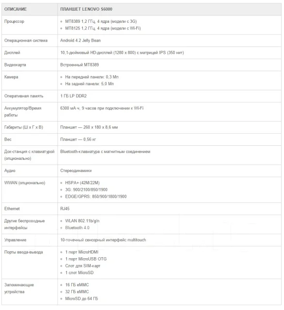 Lenovo IdeaTab S6000 ����