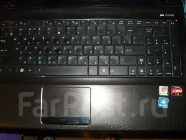 Asus K52DR. 15.6", 2,3����, ��� 4 ��, ���� 250���, WiFi: 1, Bluetooth: 1 ����