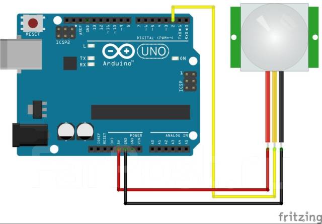 Схема датчик движения ардуино