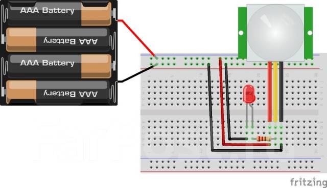Схема датчик движения ардуино