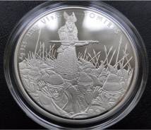 100 тенге.2010г. Казахстан. Томирис. Серебро с позолотой. Proof.