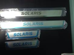 Накладка на порог. Hyundai Solaris