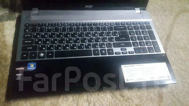 Acer Aspire V3-551G. 15.6", 3 200����, ��� 6 ��, ���� 500���, WiFi: 1, Bluetooth: 1, ����������� �� 6��. ����