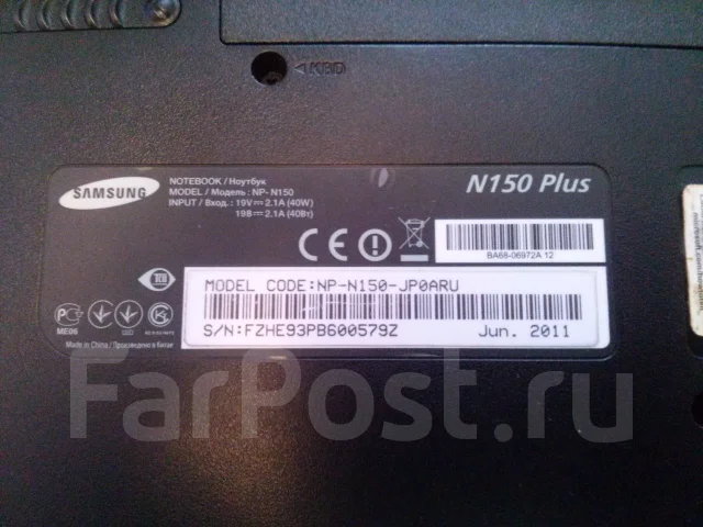 Samsung N150 Plus. 10.1", 1,7����, ��� 1024 ��, ���� 160���, WiFi: 1, Bluetooth: 1, ����������� �� 10��. ����