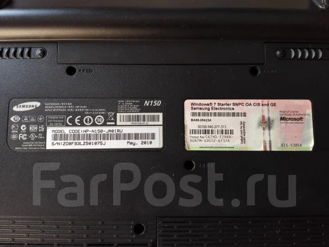Samsung N150. 10.1", 1,6����, ��� 1024 ��, ���� 250���, WiFi: 1, Bluetooth: 1, ����������� �� 2��. ����