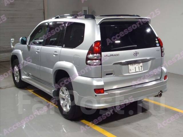 Спойлер Toyota Land Cruiser Prado 120 (Прадо) 2002-2009г. Серый - GT и ...