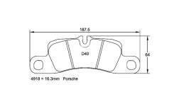 Колодка тормозная. Porsche 911, 991 Porsche Cayenne Porsche Carrera Volkswagen Touareg