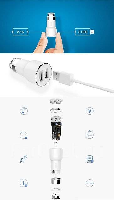 Xiaomi Roidmi - это bluetooth FM-трансмиттер+USB зарядка на 2 порта ...