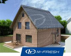 M-fresh Anderson-зеркальный (Строительный проект дома из газоблока). 100-200 кв. м., 1 этаж, 3 комнаты, кирпич